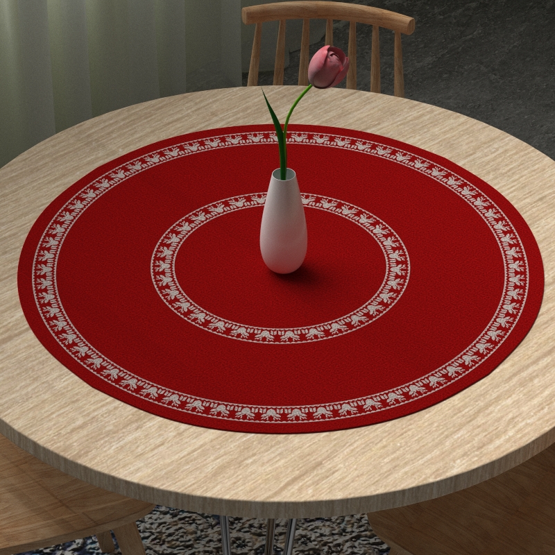 رومیزی گرد طرح کریسمس