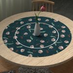 رومیزی گرد طرح کریسمس